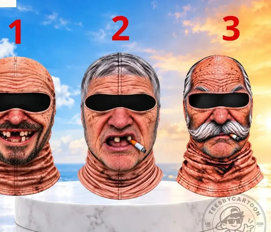 The three faces side by side